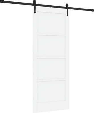 vidaXL Puerta Corredera Orkdal 83 X 202 Cm Madera De Pino Maciza Vidaxl