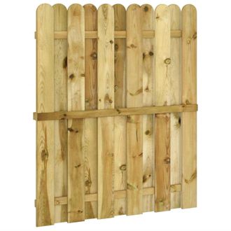 vidaXL Cancello Da Giardino 100 X 125 Cm Legno Massello Di Pino Verde Vidaxl