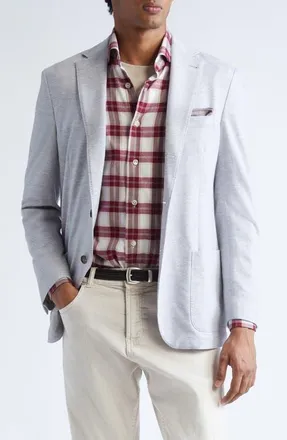 Eleventy Cotton Jersey Blazer in Light Gray Melange at Nordstrom, Size 50