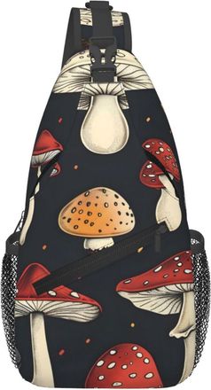 Generic Vegetables Mushrooms Shoulder Bag Lightweight Crossbody Bag Adjustable Daypack For Women Sports Camping