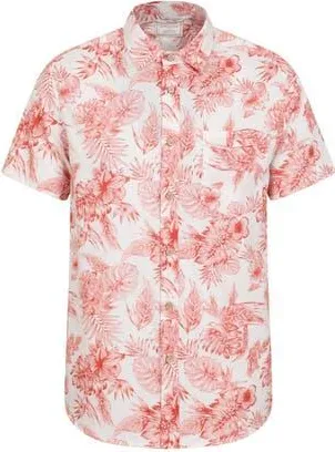 Mountain Warehouse Tropical Leaves Shirt in Rust And White at Nordstrom, Size Xxx-Large