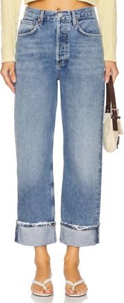 A Gold E Fran Low Slung Straight Jean In Reign