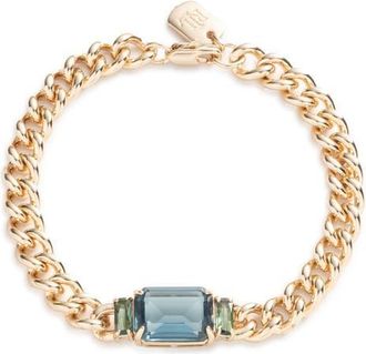 Lauren Ralph Lauren Desmond Curb Chain Bracelet in Blue at Nordstrom