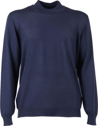 Fedeli Mock-neck L/s Knitted Sweater Man