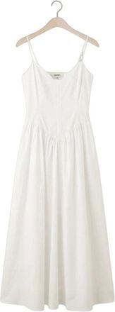 Omoda Kleedjes, Dames, Wit, L, Denim, X Moderosa - Aurora Midi Jurk