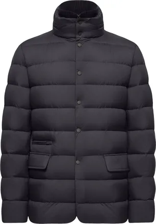 Moncler Moncler Elarune Hooded Down Jacket, Men, Blue, Size: 3
