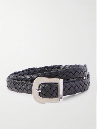 Gabriela Hearst Cintura In Pelle Intrecciata Marija - Nero