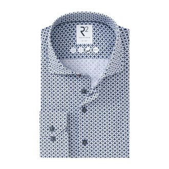 R2 Amsterdam Casual Shirt - Heren - Overhemden - Blauw - Maat: 3XS