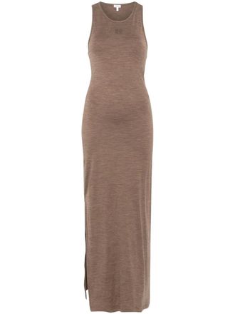 Loewe Jurk met borduurwerk - Bruin