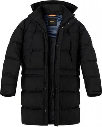 HUGO BOSS Olomis 1 Parka - Heren - Parka Jassen - Zwart - L - Leer - Jassen