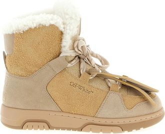 Off-white Winter Enkellaarsjes - Dames - Winterlaarzen - Beige - 40 EU - Su&egrave;de - Schoenen