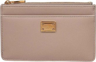 Dolce & Gabbana Leather holder plonge taupe color