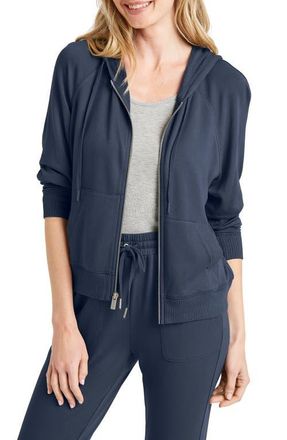 Splendid Zip-Up Hoodie in Navy at Nordstrom, Size Medium