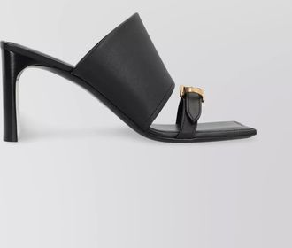 Balenciaga air square toe leather mules