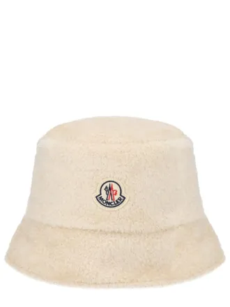 Moncler Beige Logo Bucket Hat