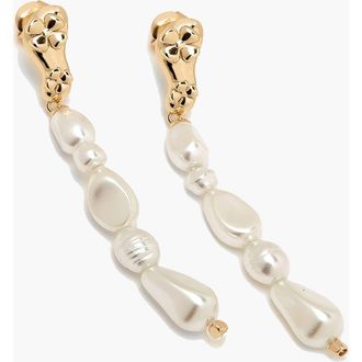 Yoj Pearl Eclo Drop Earrings in Gold at Nordstrom