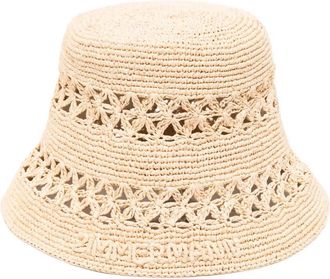 Zimmermann Womens Raffia Bucket Hat Aw26 W