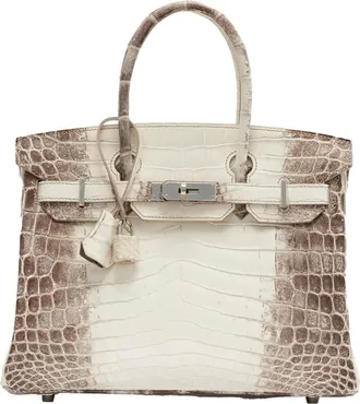 Herm&egrave;s 30 cm Crocodile Niloticus Matte Himalaya Birkin Palladium Hardware