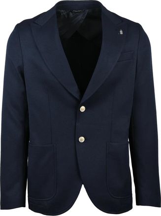 Berry & Brian Fitted Jacket With Deep Lapel Collar And Button Closure