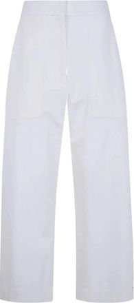 STUDIO NICHOLSON Diome Twist Seam Button Front Pant - Dames - Wijde Broeken - Wit - 2XS - Katoen - Broeken