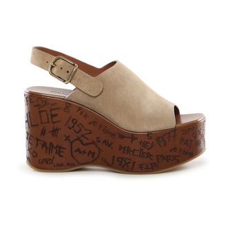 Chlo&eacute; Wedges, female, Beige, Size: 9 US Wedges