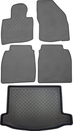 OEM Juego De Alfombrillas De Goma Para Coche Y Maletero Para Honda Civic Viii Hatchback (5 Puertas) De 2006 A 2012