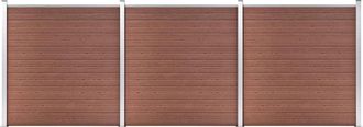 vidaXL Valla De Jard&iacute;n De Wpc Marr&oacute;n 526x186 Cm Vidaxl