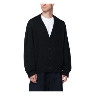 STUDIO NICHOLSON Cardigans, male, Black, Size: S Trey Cardigan
