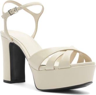 Schutz Keefa Platform Sandal in Sugar White at Nordstrom, Size 10.5