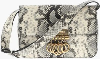 Dsquared2 Python-Effect Leather Shoulder Bag With Gold-Tone Metal Deta size One