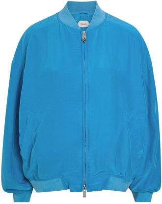 Versace Silk-poplin Bomber Jacket - Blue - 42 (UK10 / S)
