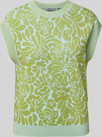 Essentiel Pullunder mit gerippten Abschlüssen Modell Homar in Hellgruen, Größe L