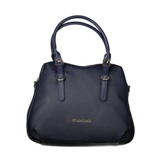 Valentino Handbags, female, Blue, Size: ONE SIZE Textured Satchel Handbag
