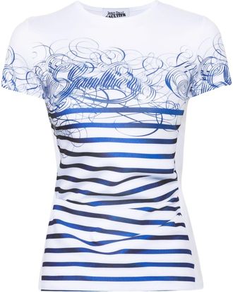 Jean Paul Gaultier trompe loeil-print T-shirt - women - Polyester/Elastane - S - White