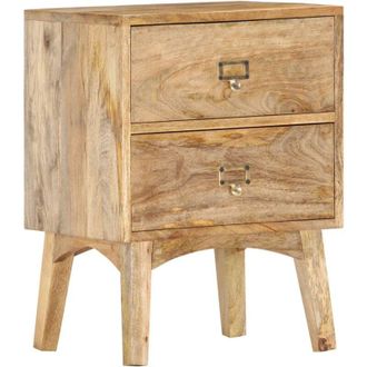 vidaXL Comodino 40x35x55 cm in Legno Massello di Mango - Vidaxl