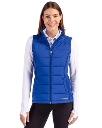 Cutter & Buck Evoke Hybrid Softshell Recycled Womens Full Zip Vest