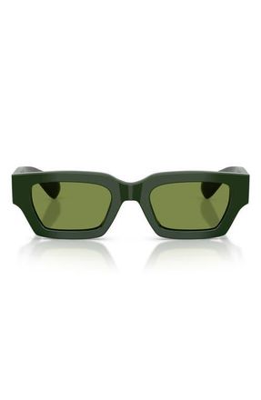Oliver Peoples 50mm Jil Sander Edition 6 Rectangular Sunglasses in Dark Green /Green at Nordstrom