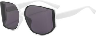 Generic Womens Outdoor Vacation Sunglasses Mens Sports Driving(White)