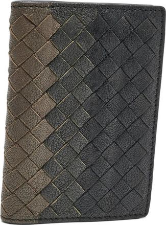 Bottega Veneta 2000s Intrecciato leren portemonnee - Zwart