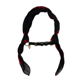 Alexander McQueen Silk Skull Ring Wrap Scarf - Black