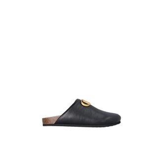 Liu Jo Sabot con maxi logo - Shoes - Mujer - Negro - 36 EU