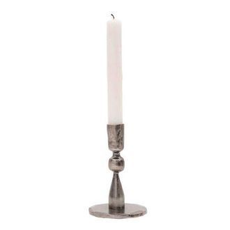 Foreside Home And Garden Small Harlequin Cast Taper Candle Holder in Silver at Nordstrom