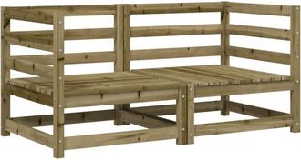 vidaXL Vidaxl - Sof&aacute;s Esquineros Jard&iacute;n 2 Uds Madera Pino Impregnada 70x70x67cm