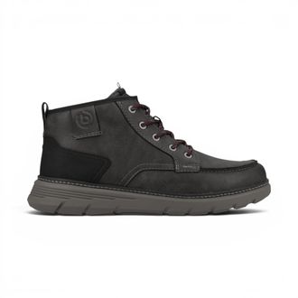 Bugatti Grey Leather Strike-up Casual enkellaarzen voor mannen - Pulau