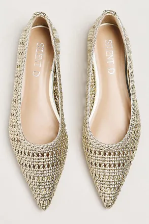 Silent D Selma Woven Leather Pointed Flats