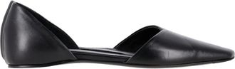 Toteme Asymmetric DOrsay Ballet Flats in Black Calf Leather