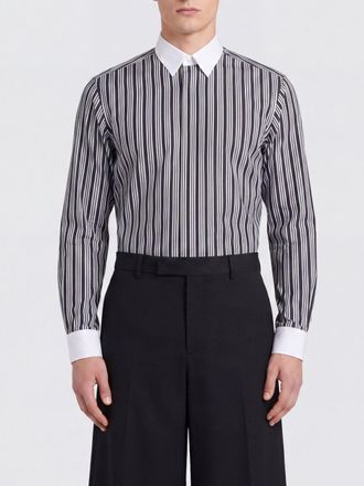 Tom Ford Striped Cotton Poplin Evening Shirt with Concealed Placket