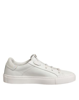 Hide & Jack Leather Low Top Lace Up Sneakers Womens Shoes (Pre-Owned)
