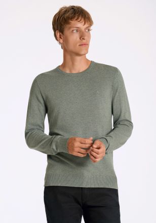 Lindbergh Strickpullover LINDBERGH, Herren, Gr. XXL, jade gr&uuml;n, Strick, Obermaterial: 80% Viskose, 20% Polyamid, bestickt, unifarben, slim fit h&uuml;ftbedeckend, Ru