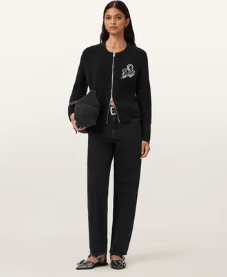 AllSaints Alpaca/Wool Jaqueline AllSaints Bomber, Size: XS